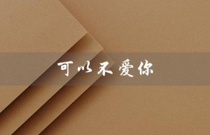 可以不爱你（从未停息的爱，是否可以不爱你）