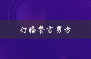 订婚誓言男方（男方订婚誓言如何简洁）