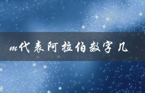 m代表阿拉伯数字几（阿拉伯数字几用w表示）