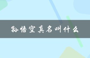 孙悟空真名叫什么（斗鱼孙悟空的真名是什么）