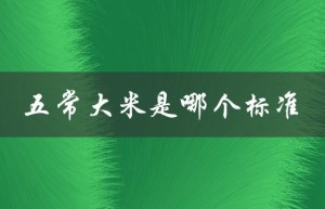 五常大米是哪个标准（五常大米一斤多少钱）