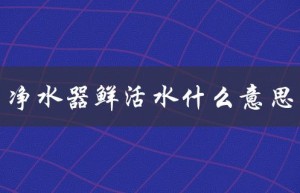 净水器鲜活水什么意思（净水器pgp是啥）