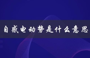 自感电动势是什么意思（自感惭愧的含义）