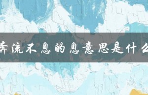 奔流不息的息意思是什么（奔流不息的息意思是什么）