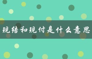 现结和现付是什么意思（寄结现付是什么）