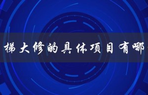 电梯大修的具体项目有哪些（电梯大修方案报价是多少）