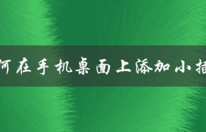 如何在手机桌面上添加小插件（手机桌面添加文字方法）