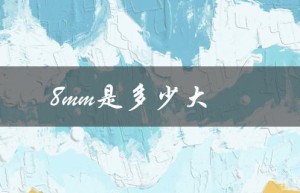 8mm是多少大（8MM等于几）