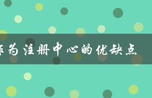eruka作为注册中心的优缺点（优缺点分析）