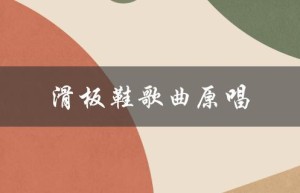 滑板鞋歌曲原唱（谁是我的滑板鞋的原唱）