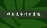 指尖流年什么意思（指尖划过流年的意思是什么）