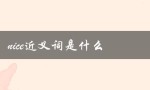 nice近义词是什么（nice的近义词是什么）