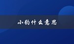 小豹什么意思（豹桂兰是什么）