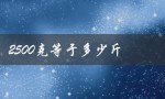 2500克等于多少斤（胎儿2500克等于几斤）