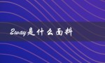 2way是什么面料（2way和桃皮绒哪个更好）
