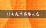 什么是核临界状态（喷嘴临界状态是什么）