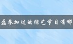黄磊参加过的综艺节目有哪些（一览表）