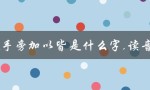 提手旁加以皆是什么字,读音（提手旁加皆是什么字）