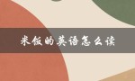 米饭的英语怎么读（米饭的英语怎么读）