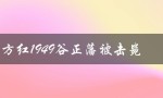 东方红1949谷正藩被击毙（谷正藩1949年下场是什么）