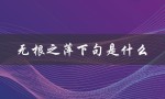 无根之萍下句是什么（解读这句诗的含义）