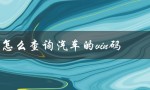 怎么查询汽车的vin码（查询汽车违章信息）
