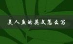 美人鱼的英文怎么写（美人鱼的英文怎么写）