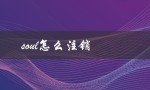 soul怎么注销（如何注销soul手机号绑定）