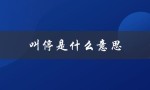 叫停是什么意思（股票叫停是什么）
