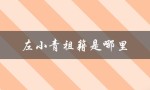 左小青祖籍是哪里（左小青祖籍在哪）