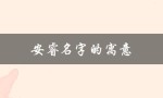 安睿名字的寓意（安睿名字寓意是什么）