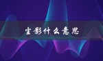 尘影什么意思（浮云过影是什么）