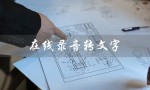 在线录音转文字（在线免费转录音为文字）