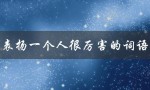 表扬一个人很厉害的词语（如何用大气的词语表扬一个人）