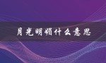 月光明媚什么意思（月光明媚的含义是什么）