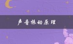 声音振动原理（声音振动原理是什么）
