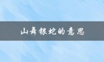 山舞银蛇的意思（山舞银蛇是什么意思）