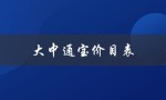 大中通宝价目表（商品价格及折扣信息）