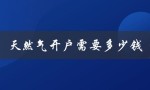 天然气开户需要多少钱（农村天然气开户费用）