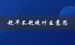 赶早不赶晚什么意思（赶早不赶晚的重要性）