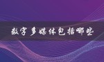 数字多媒体包括哪些（数字多媒体的特点是什么）