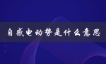 自感电动势是什么意思（自感惭愧的含义）