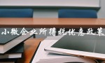 小微企业所得税优惠政策（小微企业2023税优惠政策如何）