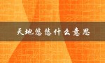 天地悠悠什么意思（天地悠悠，江河奔流的含义是什么）
