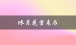 冰月花雪来历（什么是冰月花雪皮肤）