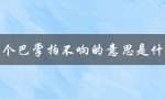 一个巴掌拍不响的意思是什么（什么是一个巴掌拍不响的成语）