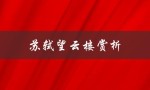 苏轼望云楼赏析（苏轼望云楼的原文是什么）