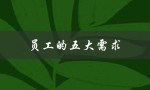 员工的五大需求（人的五大需求是什么）