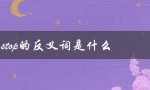 stop的反义词是什么（常见动词反义词大全）