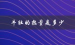 牛肚的热量是多少（牛肚热量是多少）